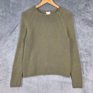 J Crew Sweater Womens Small Green Rollneck Pullover Preppy Fisherman Old Money